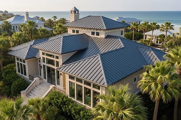 Durable Metal Roof On A Coastal Home In Perdido Key FL (1) Pensacola FL Roofing